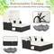 Outdoor Rattan Daybed With Canopy PE Wicker Patio Lounge Sofa Set With Cushions Poolside Garden Double Sun Bed Furniture